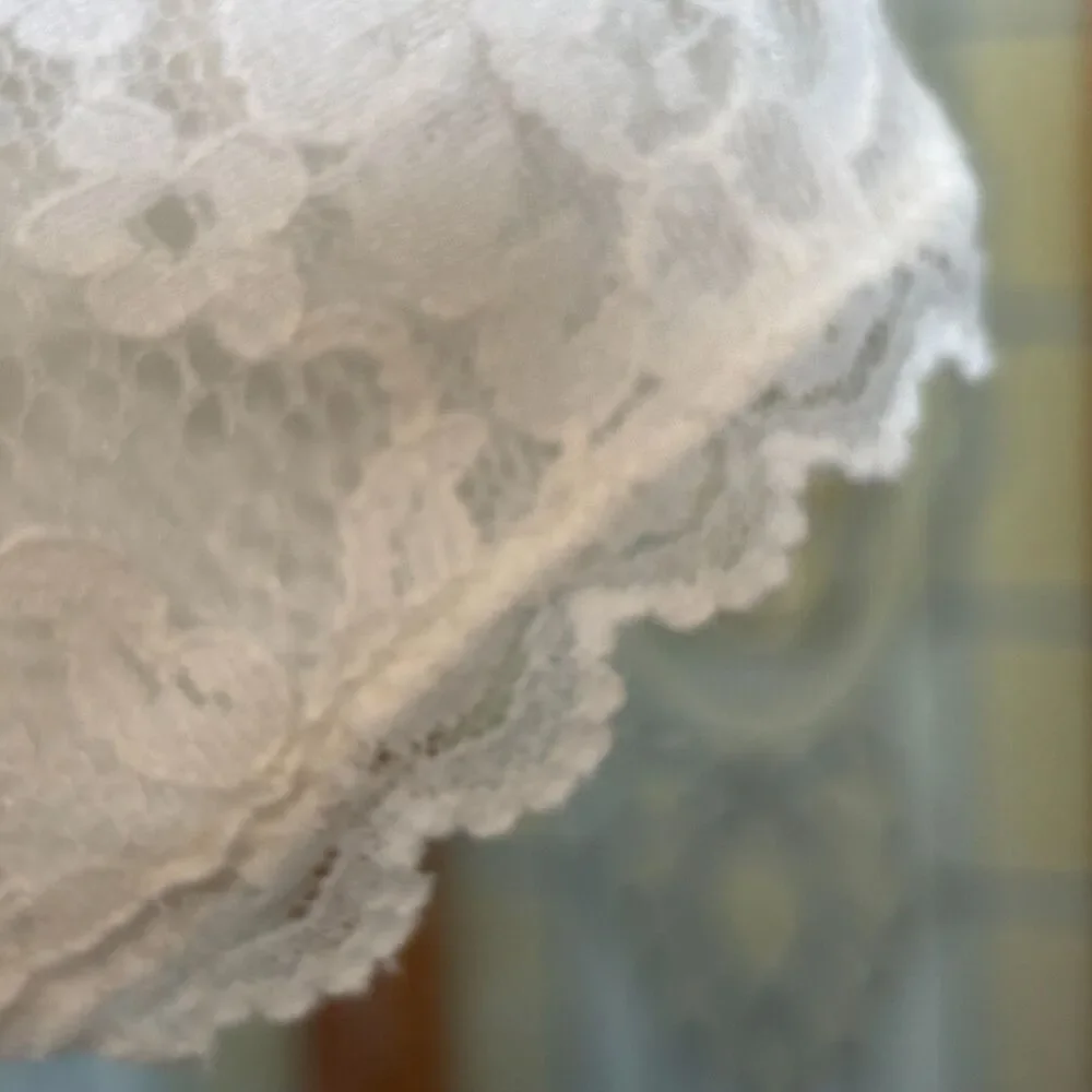 Jessica McClintok Vintage Christening Lace Embroidered Baptism Dress Size 6